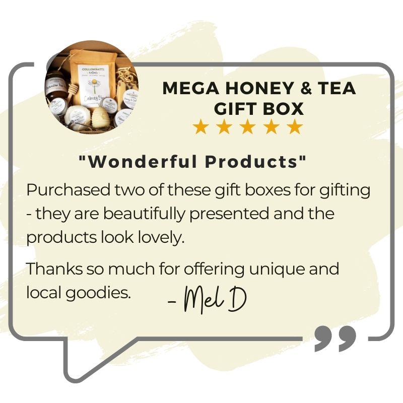 Collombatti Naturals customer testimonial for Mega Honey Gift Box