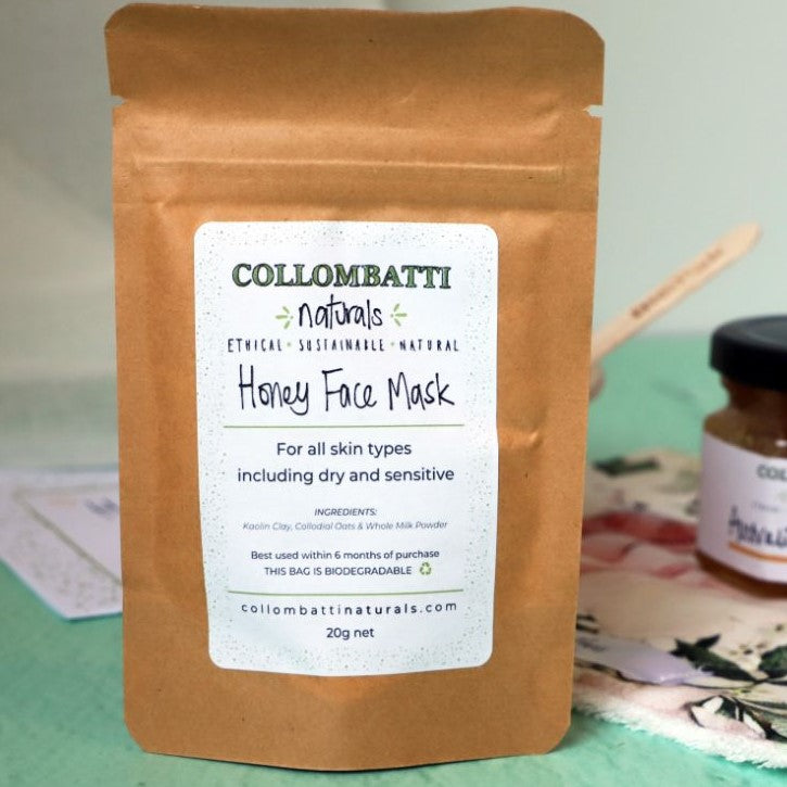 Collombatti Naturals honey skincare face mask with Australian clay 