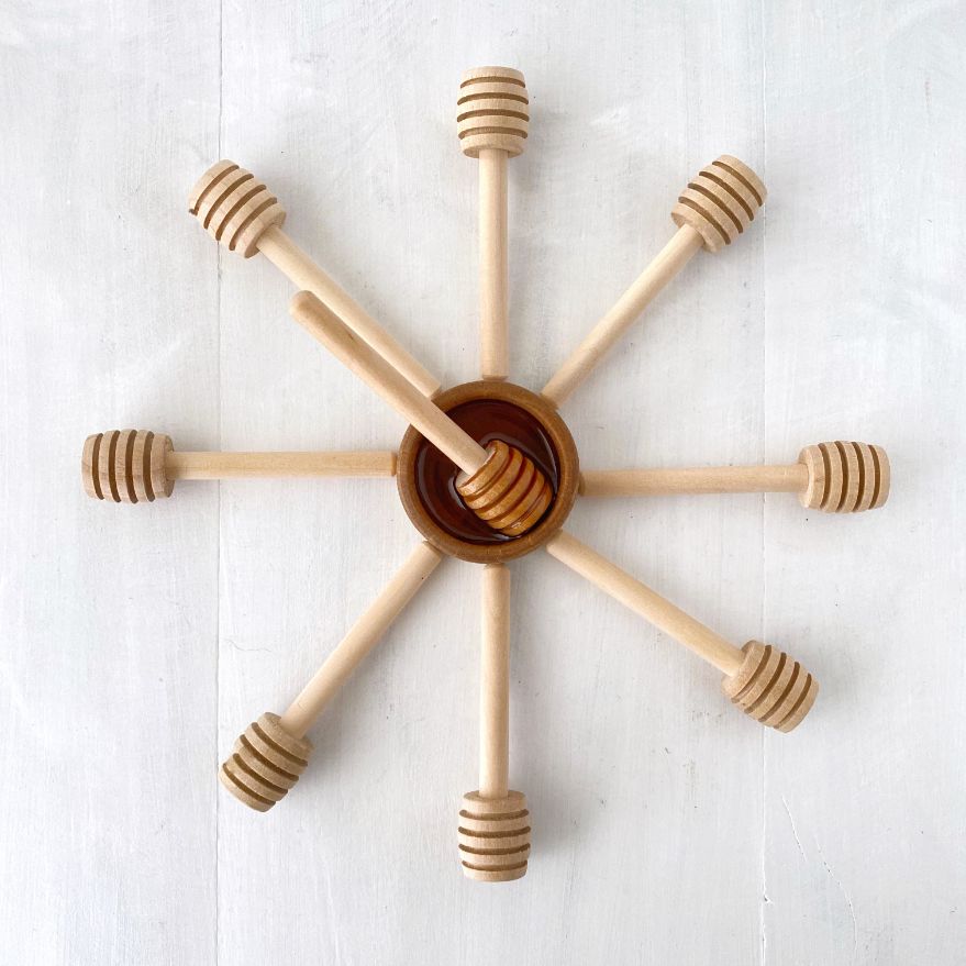 Collombatti Naturals wooden honey dippers