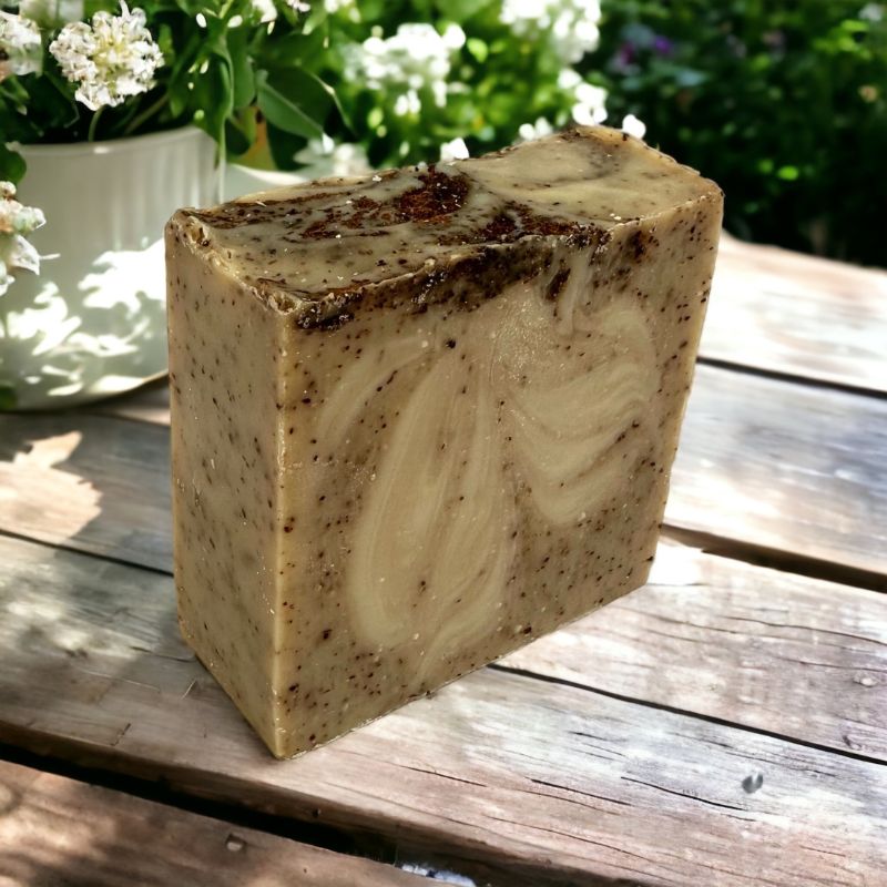 Collombatti Naturals honey and goats milk soap with coffee