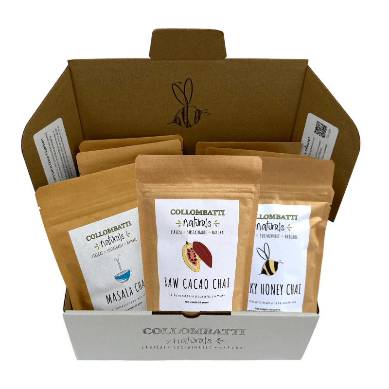 Collombatti Naturals tea and chai 6 pack gift box