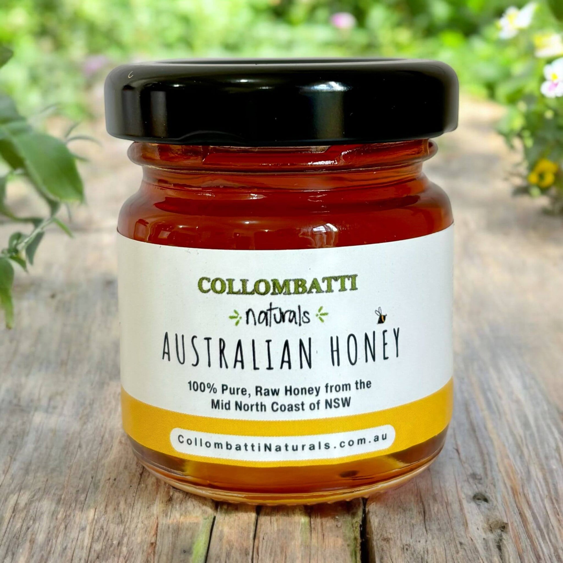 Colombatti Naturals Raw Australian honey in sample sized jars