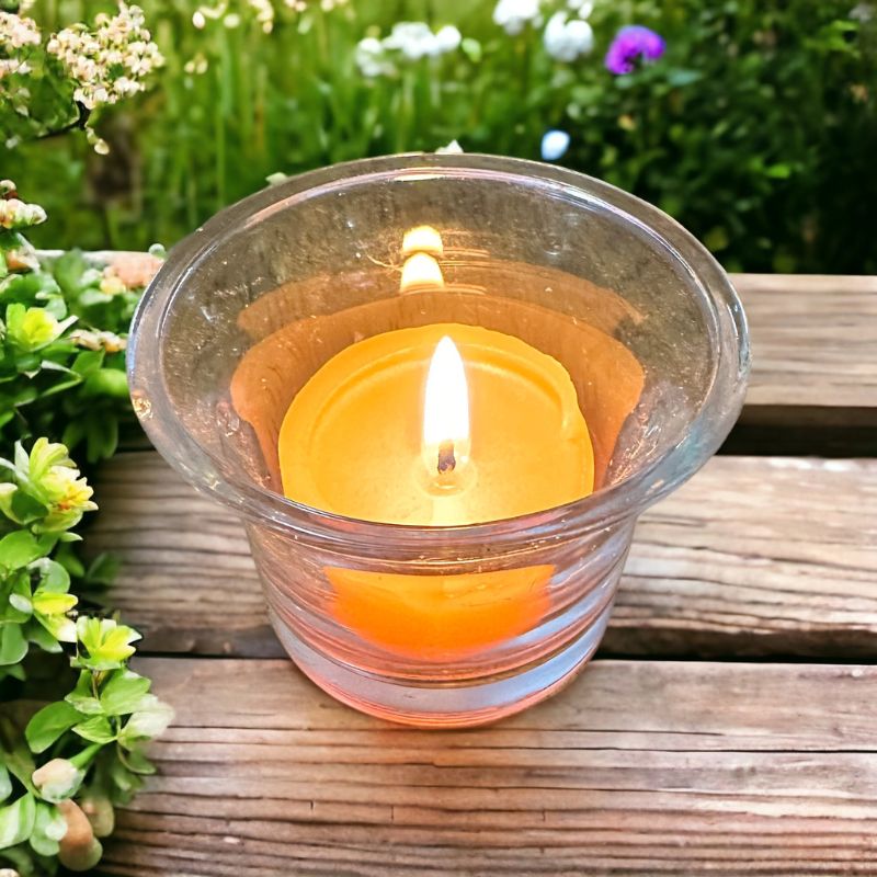 Tea light deals glass holder