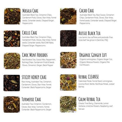 Collombatti Naturals 10 varieties of Australian made loose leaf tea